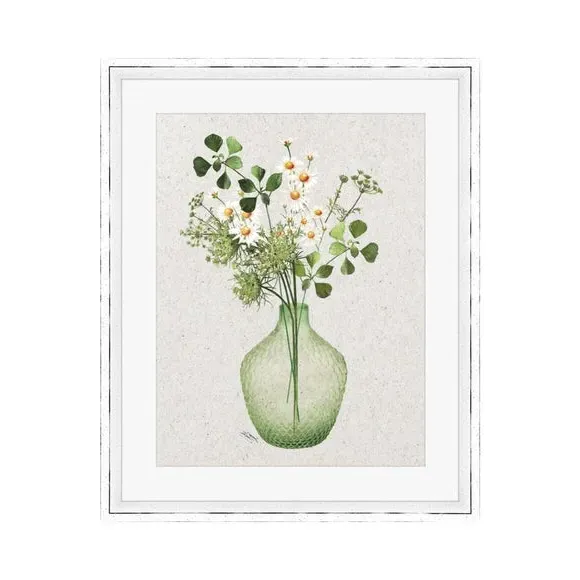 Framed Print Vase Design - Green