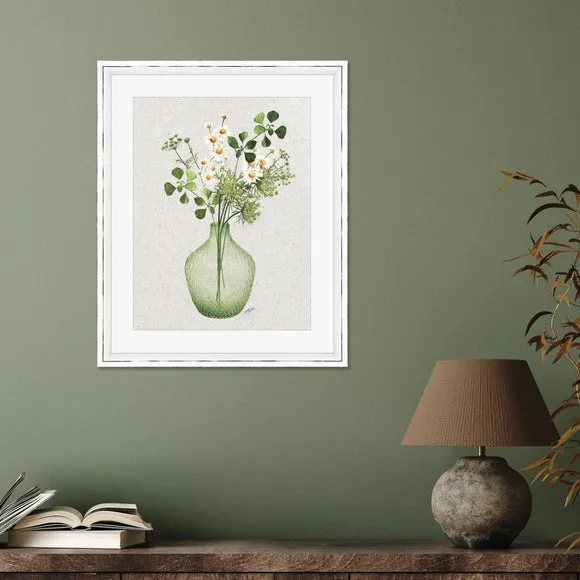 Framed Print Vase Design - Green image