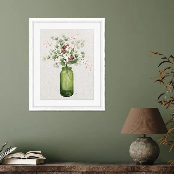 Framed Print Vase III - Green image