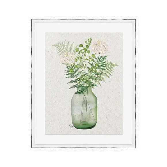 Framed Print Wall Art - Green, Paper
