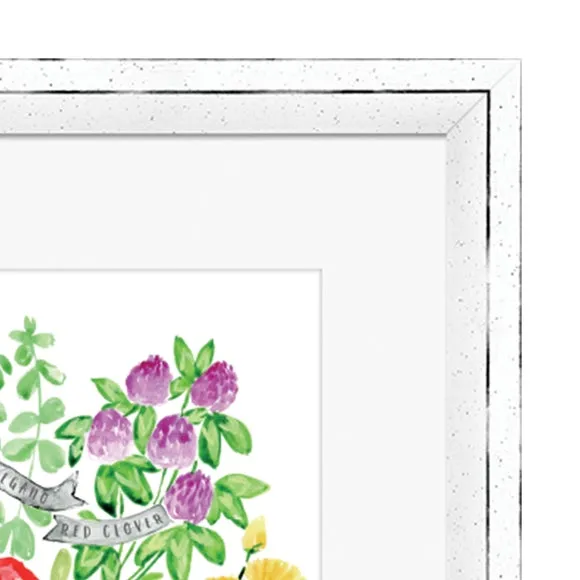 Framed Print Watercolour Bouquet - Multicolor