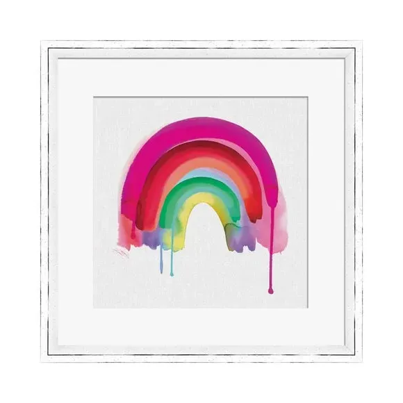 Framed Print Watercolour Rainbow - Multicolor