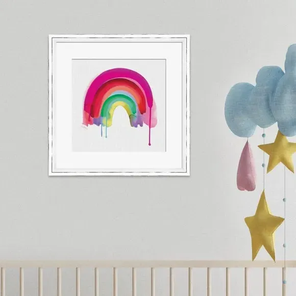 Framed Print Watercolour Rainbow - Multicolor image