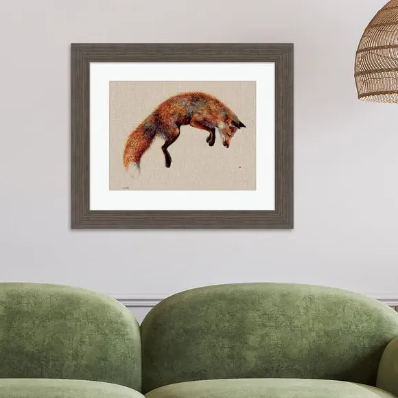 Framed Print with Bee Design - Multicolor image