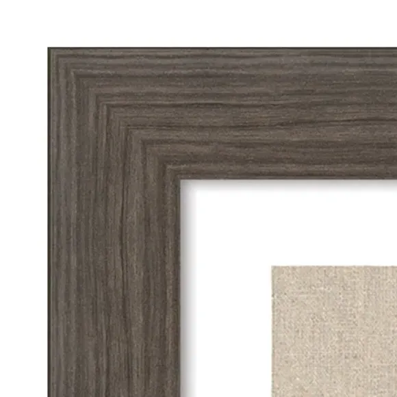 Framed Print with Hare Design - Natural