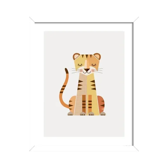 Framed Tiger Print - Multicolor