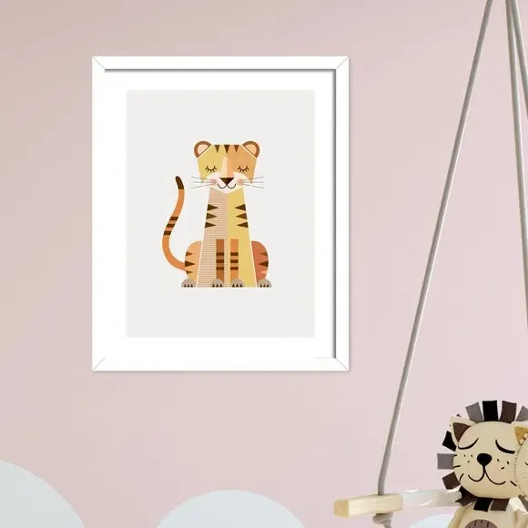 Framed Tiger Print - Multicolor image