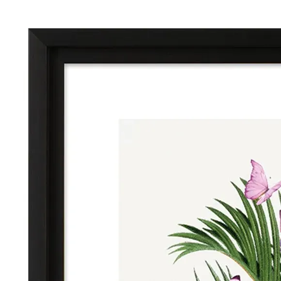 Framed Wall Print - Green, Palm Design