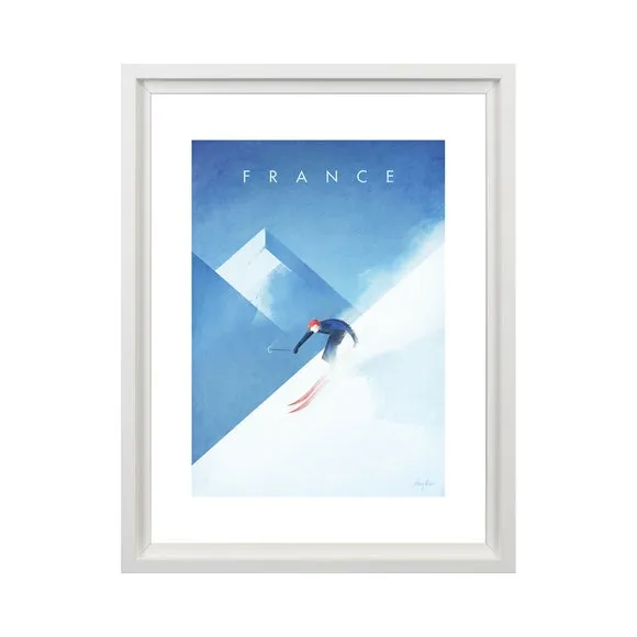 France Framed Print - Blue