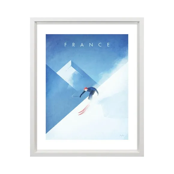 France Framed Print - Blue