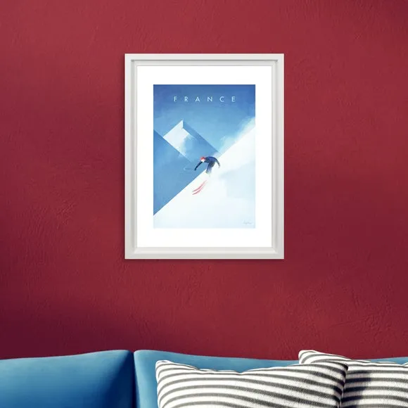France Framed Print - Blue image