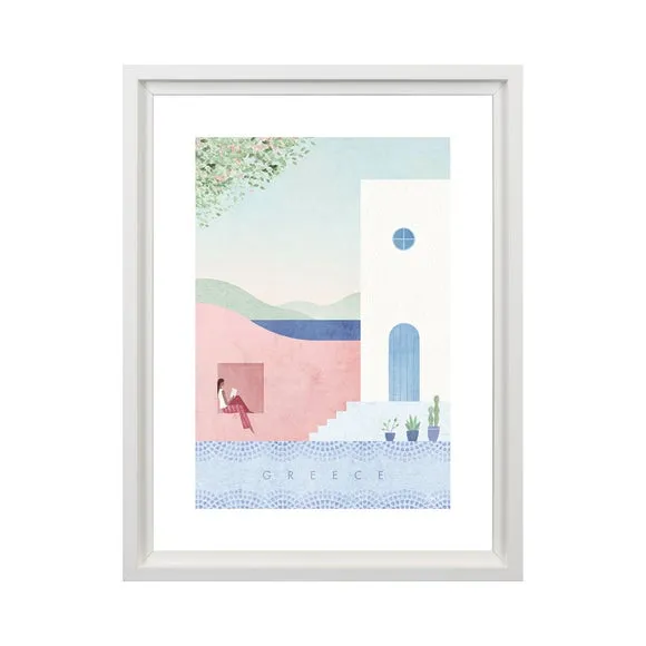 Greece Framed Print - Multicolor