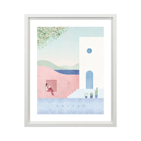 Greece Framed Print - Multicolor