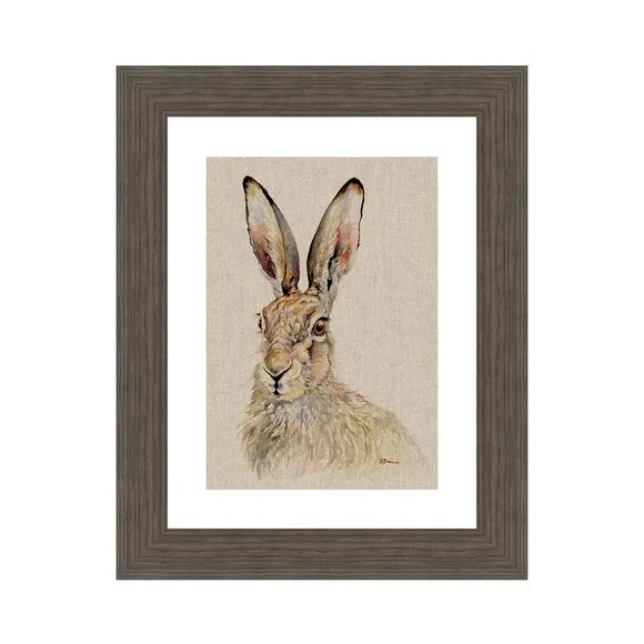 Hare Framed Print - Natural