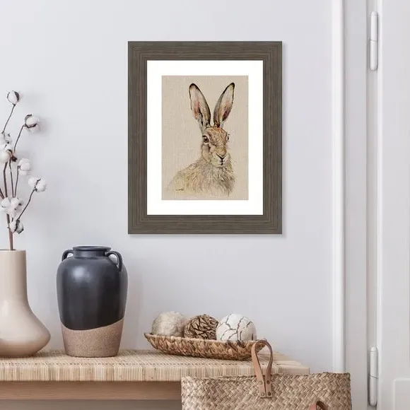 Hare Framed Print - Natural image