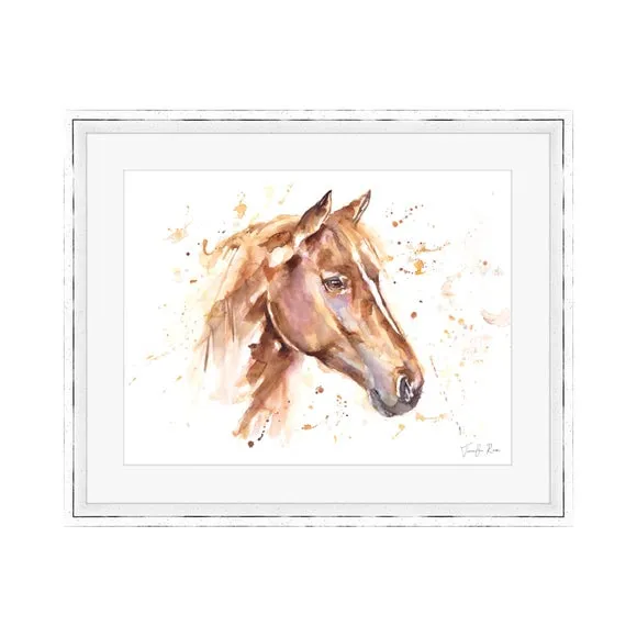 Horse Framed Print - Brown