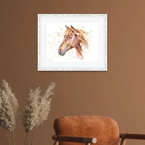 Horse Framed Print - Brown image
