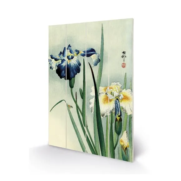 Irises Wooden Wall Art - Green
