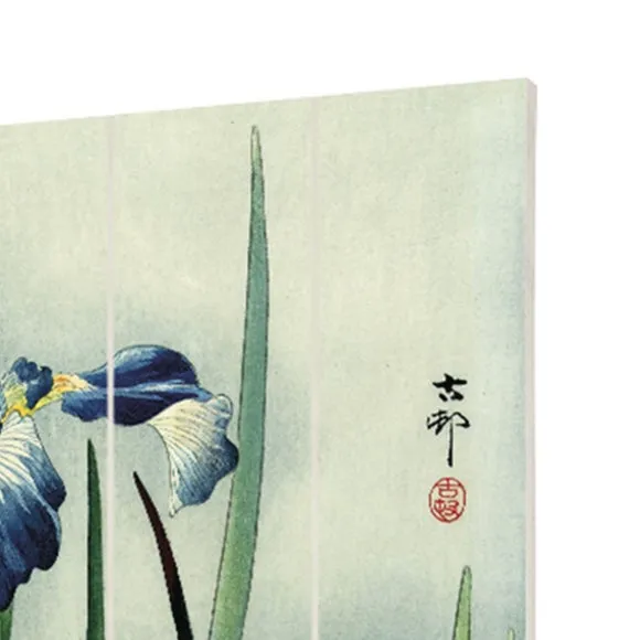Irises Wooden Wall Art - Green