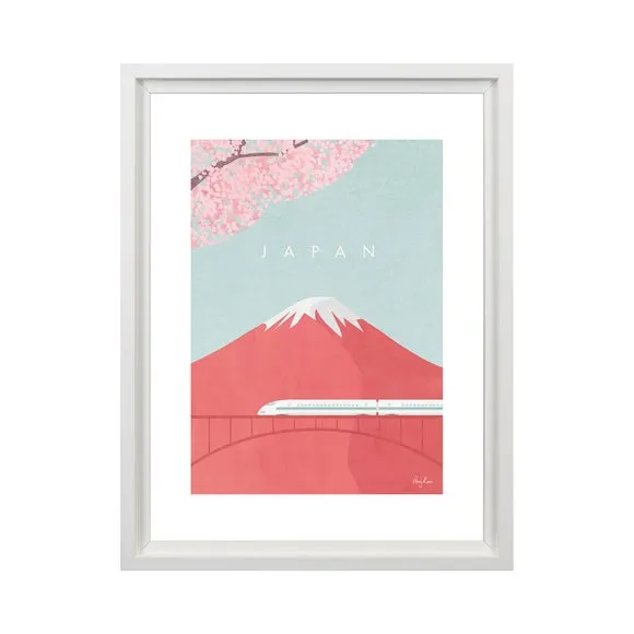 Japan Framed Print - Blue