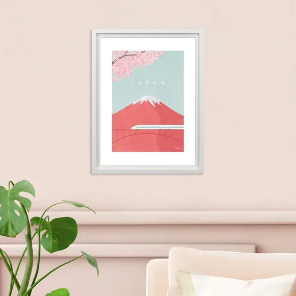 Japan Framed Print - Blue image