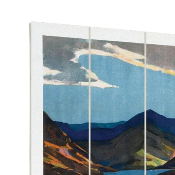Lake District Wooden Wall Art - Multicolor