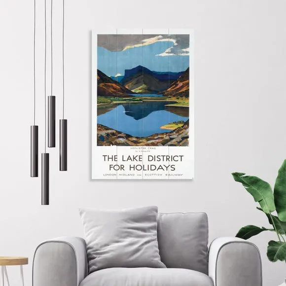 Lake District Wooden Wall Art - Multicolor image