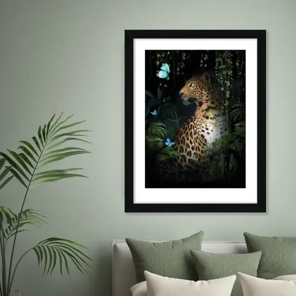 Leopard Framed Print - Multicolor image
