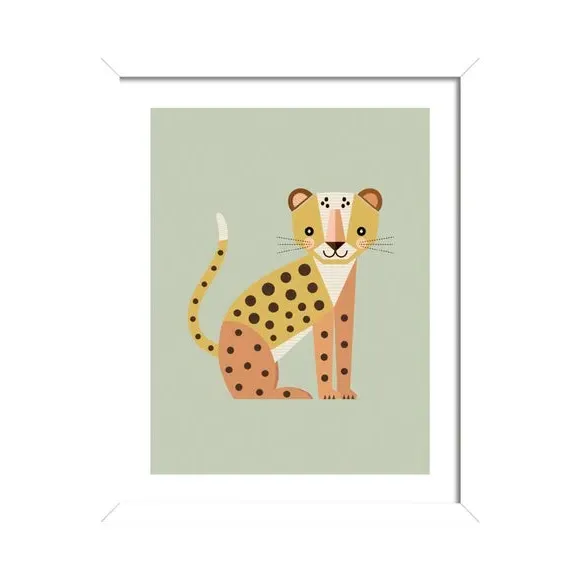 Leopard Framed Print - Multicolor