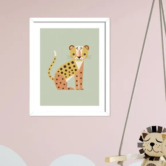 Leopard Framed Print - Multicolor