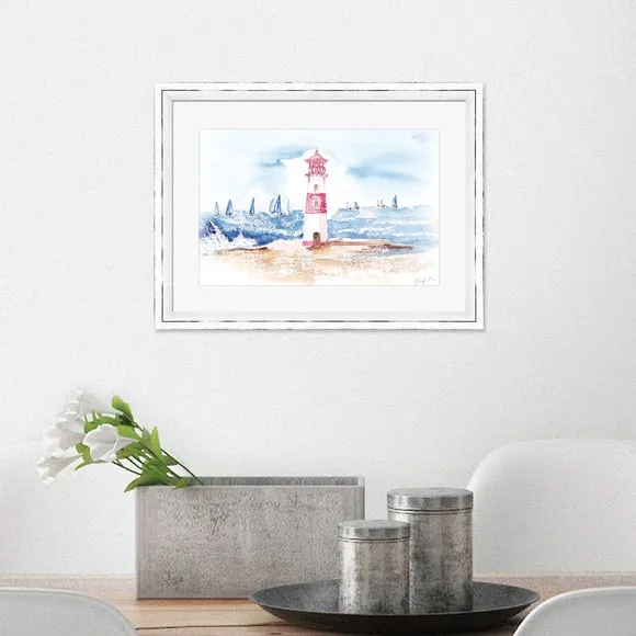 Lighthouse Framed Print - Multicolor image