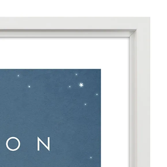 London Skyline Framed Print - Blue