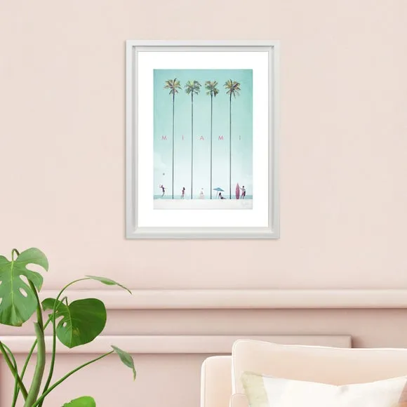 Miami Framed Print - Blue image