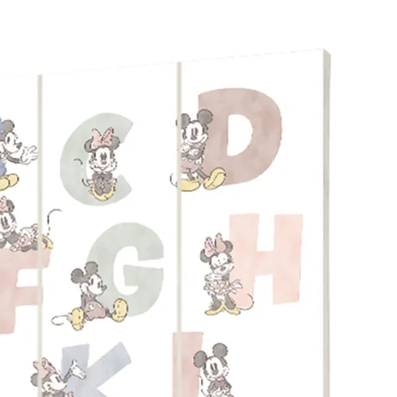 Mickey Friends Wooden Wall Art - White
