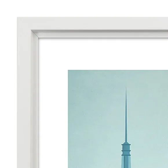 New York Framed Print - Blue