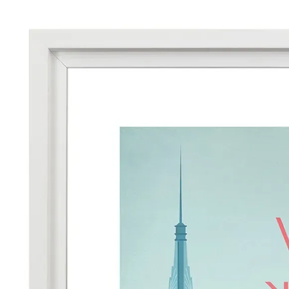 New York Framed Print - Blue
