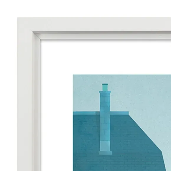 Paris Framed Print - Blue