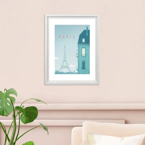 Paris Framed Print - Blue image