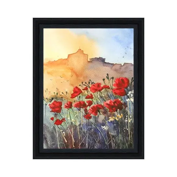 Poppies Framed Print - Multicolor