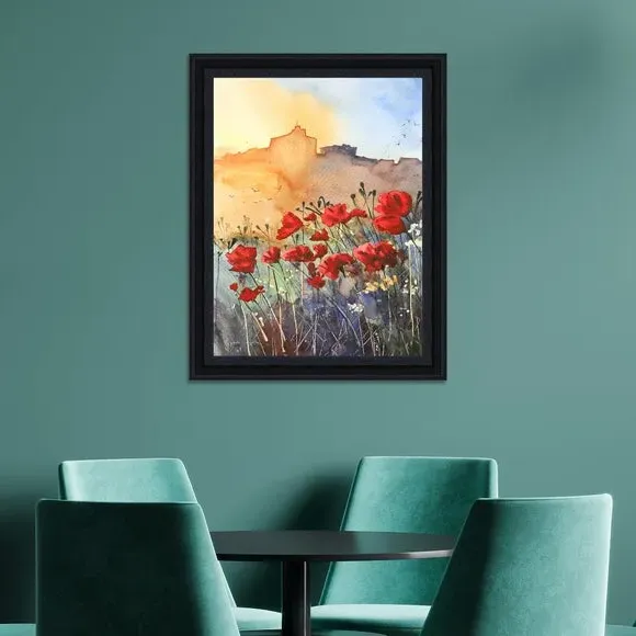 Poppies Framed Print - Multicolor image