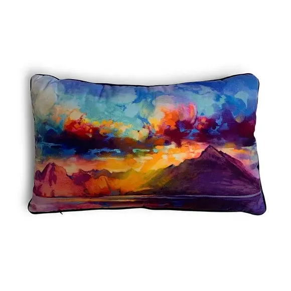 Rectangle Cushion Cuillins Ridge - Multicolor, Velvet image