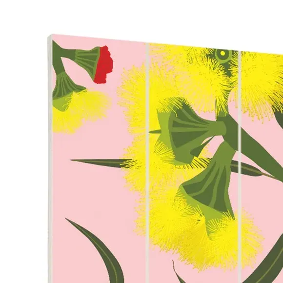 Ringnecks Wall Art - Pink, Wood