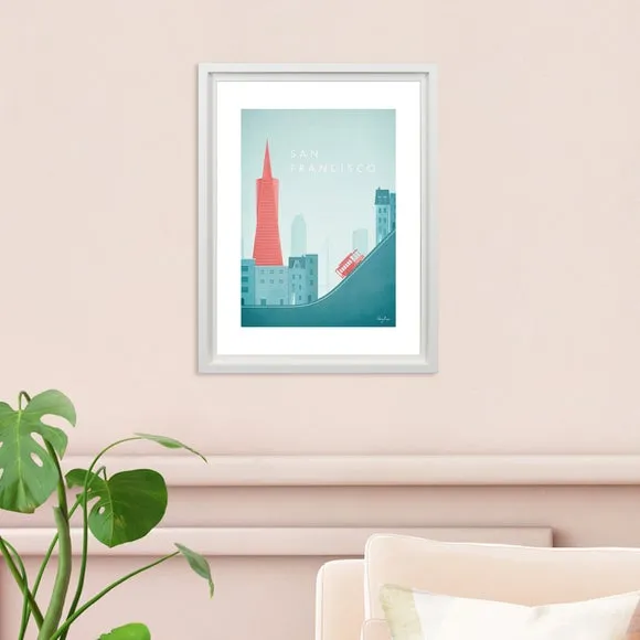 San Francisco Framed Print - Blue image