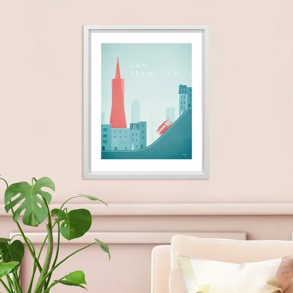 San Francisco Framed Print - Blue