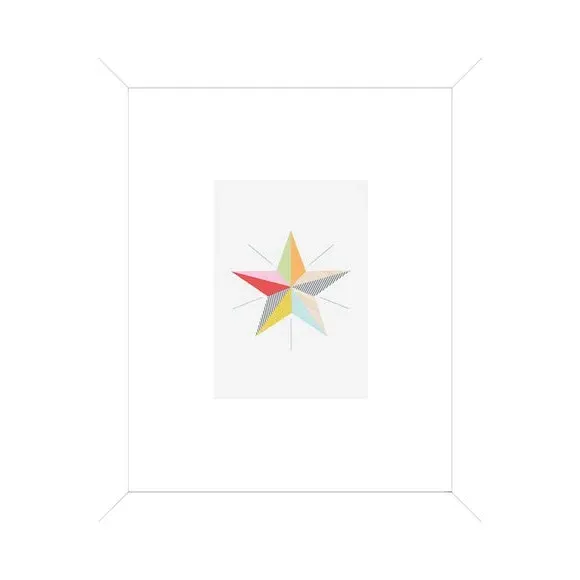Star Framed Print - Multicolor