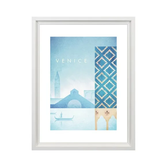 Venice Framed Print - Blue