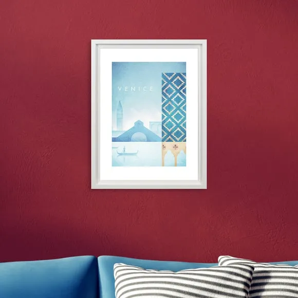Venice Framed Print - Blue image