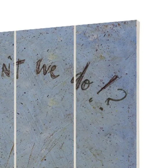 Wooden Wall Art What Cant We Do - Grey