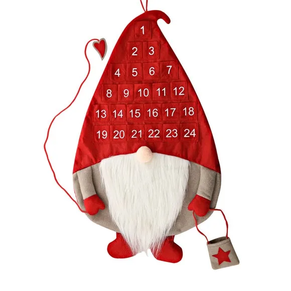 Gonk Advent Calendar - Red, Felt