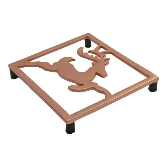 Reindeer Trivet - Gold, Aluminium